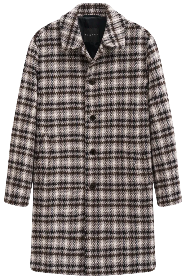 Bugatti Clothing Checked Longcoat Plaid