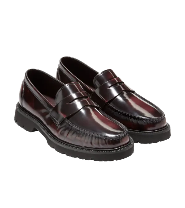 COLE HAAN American Classics Penny Loafers BRGNDY/BLCK