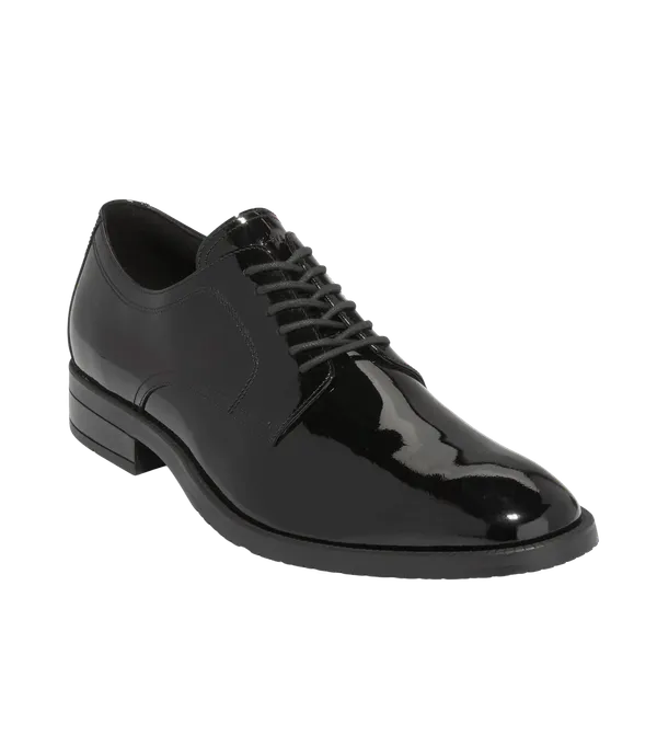 COLE HAAN Plain Toe Derby Black Patent