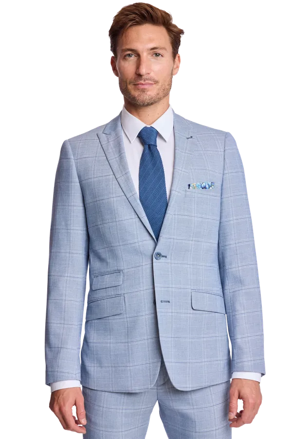PAISLEY & GRAY Ashton Peak Jacket - Blue White Check Blue/White Check