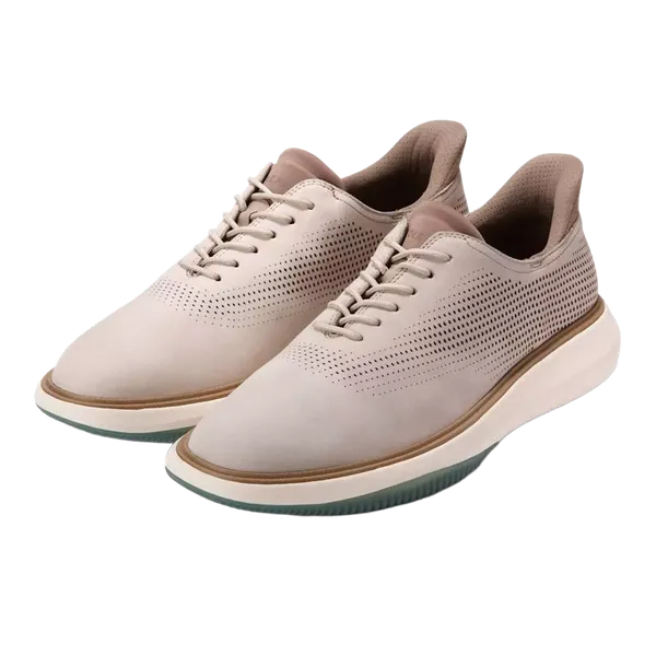COLE HAAN Grand Phaze Laser Oxford - Beige Nubuck TAN