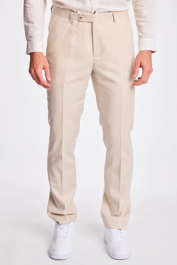 PAISLEY & GRAY Downing Pants - Tan Glaze Linen Slim
