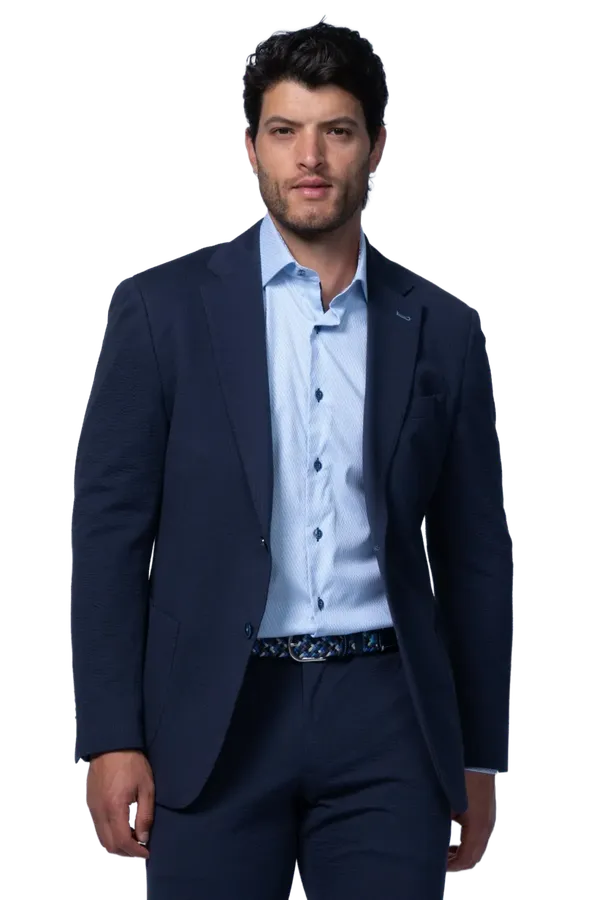 7 Downie St. Meridian Stretch Cotton Seersucker - Navy Navy