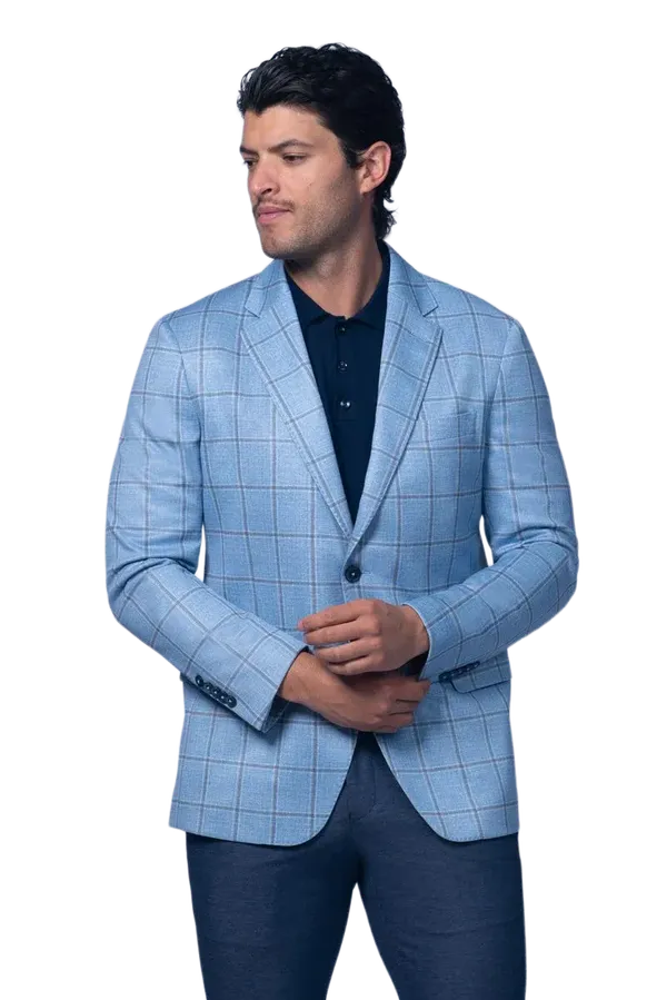 7 Downie St. Oakdale Blue Cotton Printed Stretch Knit Blue