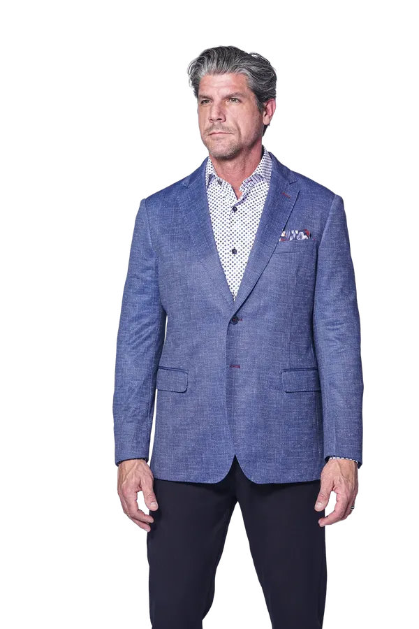 7 Downie St. Cotton Stretch Knit Sportcoat - Blue BLUE
