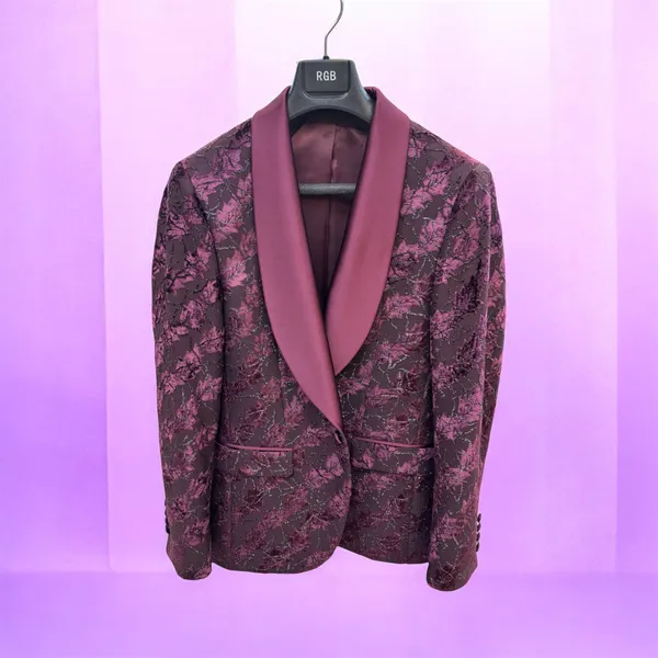 Masculini Shawl Tuxedo- Burgundy BURG