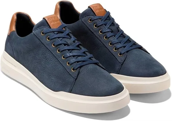 COLE HAAN Suede Sneaker- Navy ivory/navy