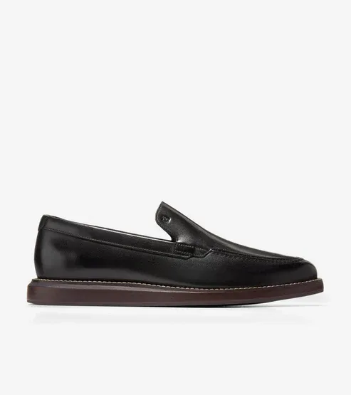 COLE HAAN Men's Grand Neoclassic Venetian Loafers- Black BLACK