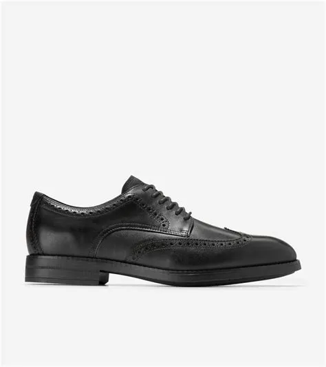 COLE HAAN Harmon Grand Wingtip Oxford- Black BLACK