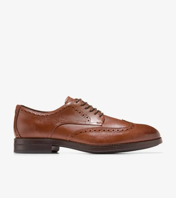 COLE HAAN Men's Harmon Grand Wingtip Oxfords- Brown BROWN