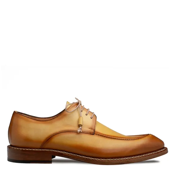Mezlan Shoes Belmonte Patina Calf Derby- Mustard MUSTARD