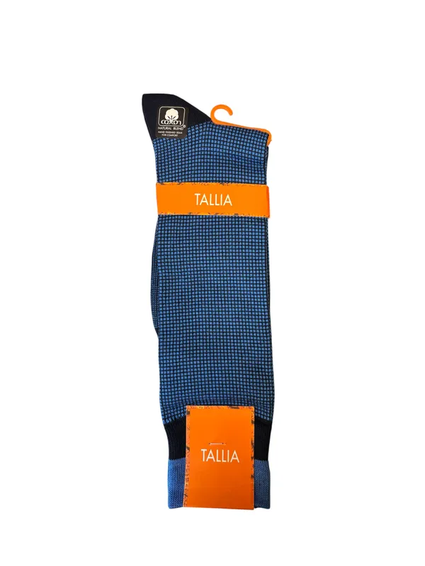 Bruno Piatelli Grid Dress Socks- Blue BLUE