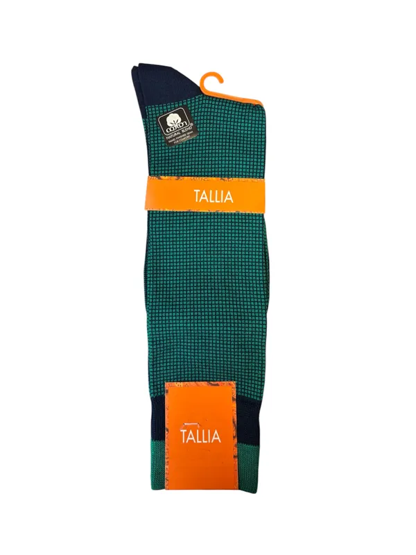 Bruno Piatelli Grid Dress Socks- Green GREEN