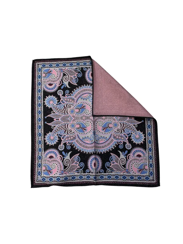 Bruno Piatelli Paisley Print Handkerchief- Pink/Purple PINK/PURPLE