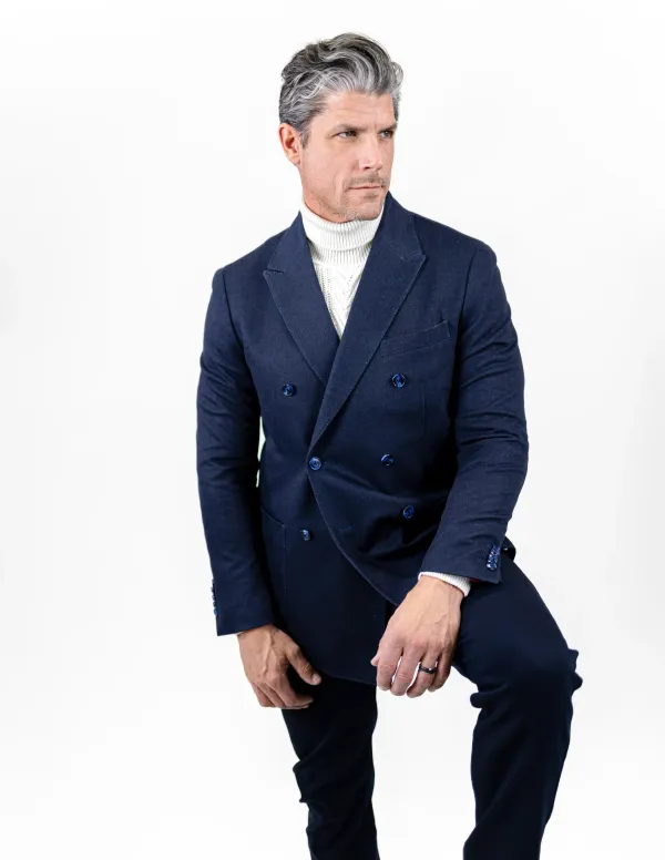 7 Downie St. DOPPIO DOUBLE BREASTED Sportcoat - Navy NAVY