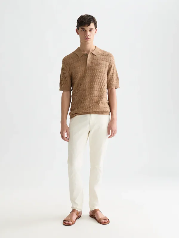 Scotch & Soda Ralston stretch cotton twill pant- Eggnog EGGNOG
