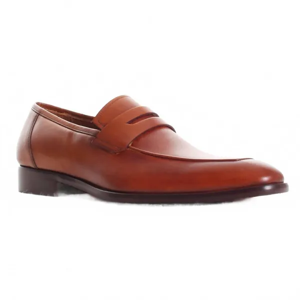 Mezlan Shoes Leather Dress Shoes- Cognac COGNAC