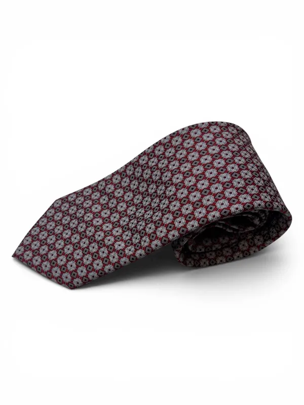 Bruno Piatelli Floral Motif Tie- Burgundy/Wine BURG/WINE