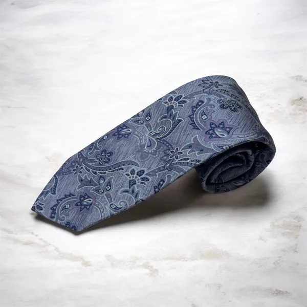 Bruno Piatelli Paisley Print Tie- Purple PURPLE