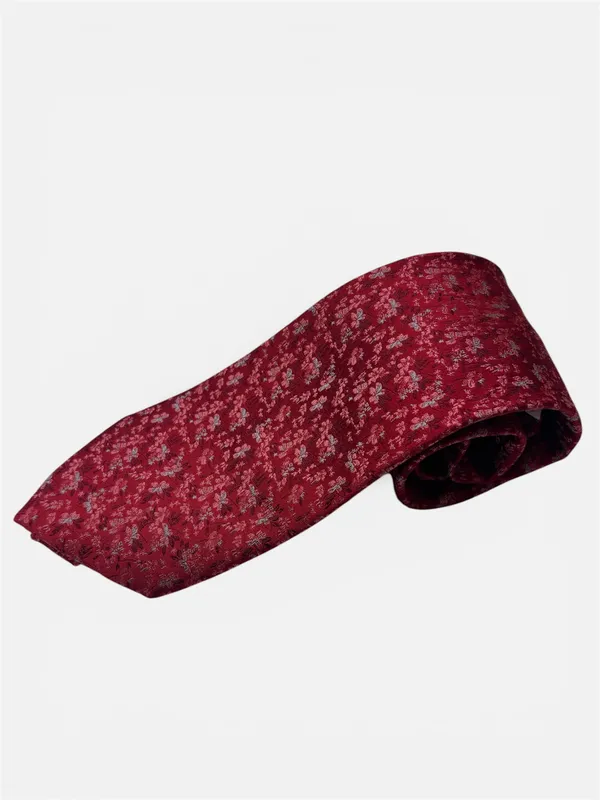 Bruno Piatelli Floral Motif Tie- Red RED