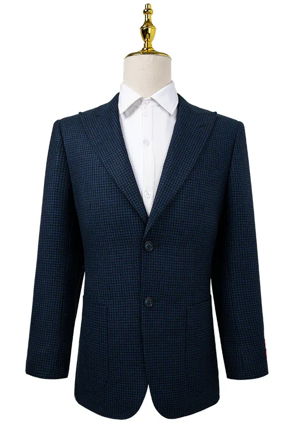 Bresciani Clothing Slim Fit Sport Jacket- Blue BLUE