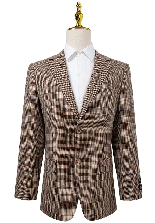 Bresciani Clothing Slim Fit Sport Jacket- Brown BROWN
