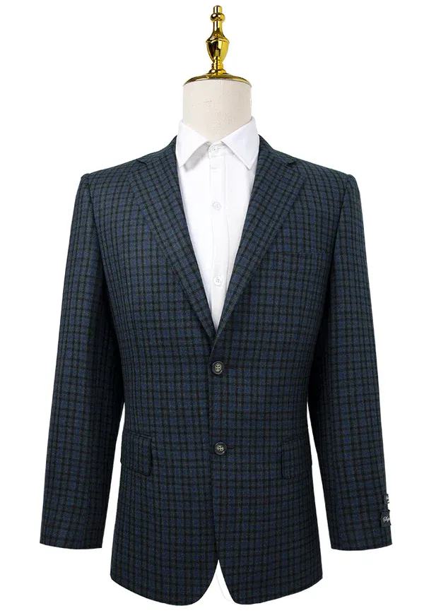 Bresciani Clothing Slim Fit Sport Jacket with Elbow Patches- Gray GRAY