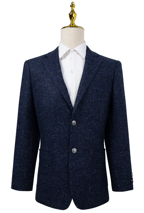 Bresciani Clothing Slim Fit Sport Jacket- Blue BLUE