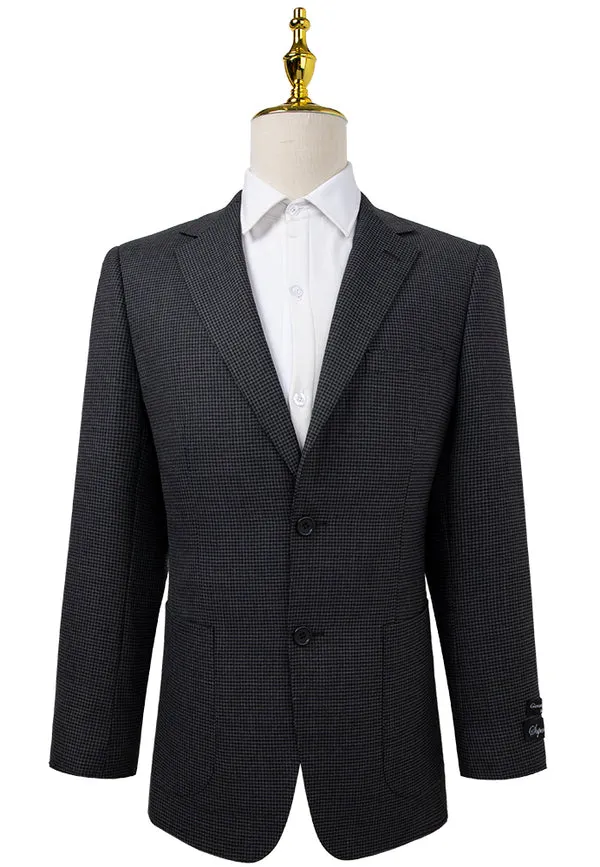 Bresciani Clothing Slim Fit Sport Jacket- Dark Gray GRAY