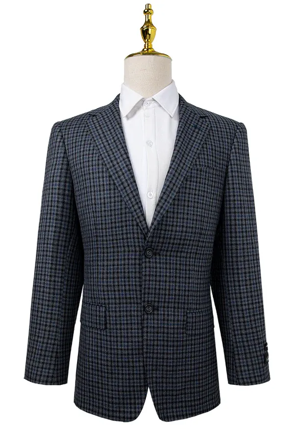 Bresciani Clothing Slim Fit Sport Jacket- Gray/Blue GRAY