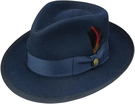 Stetson Hats Whippet Fedora- Navy NAVY