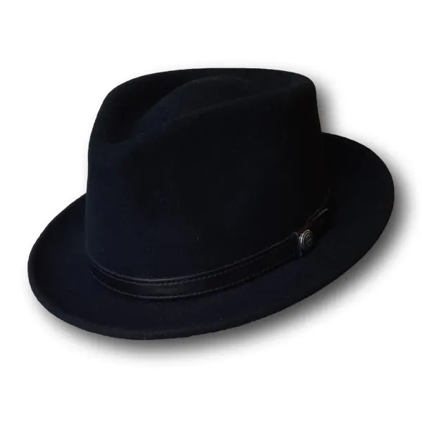 Stetson Hats Prof Fedora- Navy NAVY