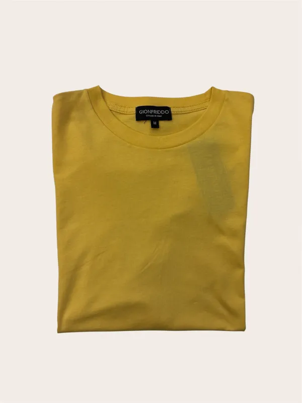 Gionfriddo Made in Italy Short Sleeve T-Shirt- Soft Yellow SOFT YELLOW
