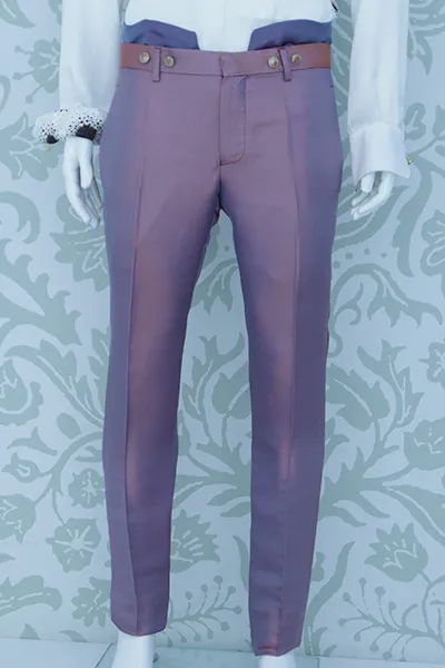Cleofe Finati TIZIANO TERZANI Men's Trousers- Pink/Blue PINK/BLUE