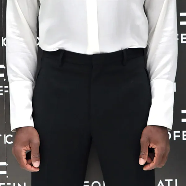 Cleofe Finati FRED ASTAIRE Mens Trousers- Black BLACK