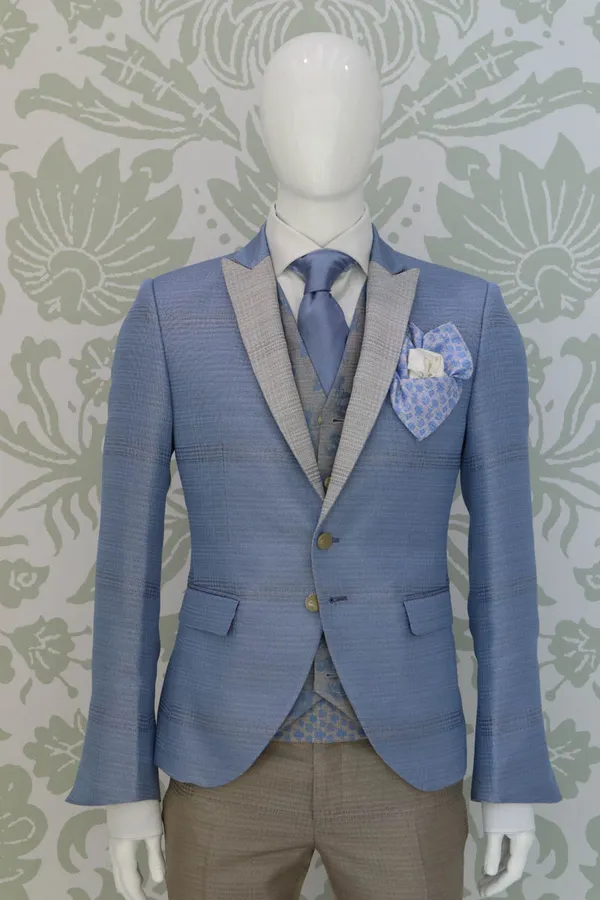 Cleofe Finati ROALD DAHL Men's Jacket- Blue/Grey BLUE/GRY