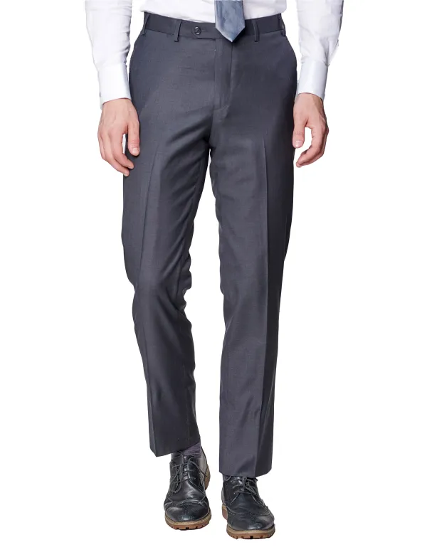 Bresciani Clothing Stretch Trousers- Dark Gray DARK GRAY