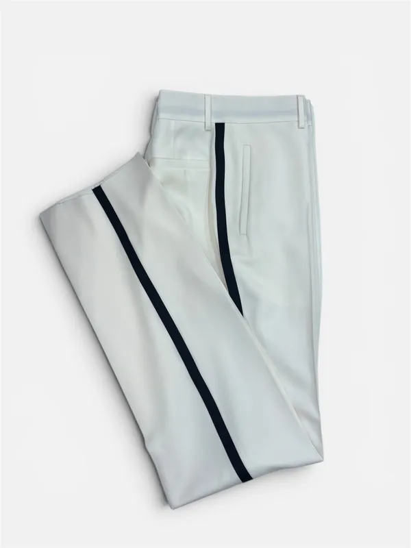 Cleofe Finati Suit Trousers- White WHITE