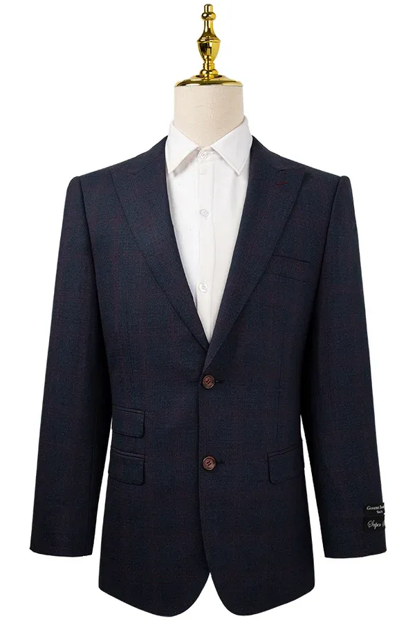 Bresciani Clothing 2 Piece Slim Fit Suit Set- Blue BLUE