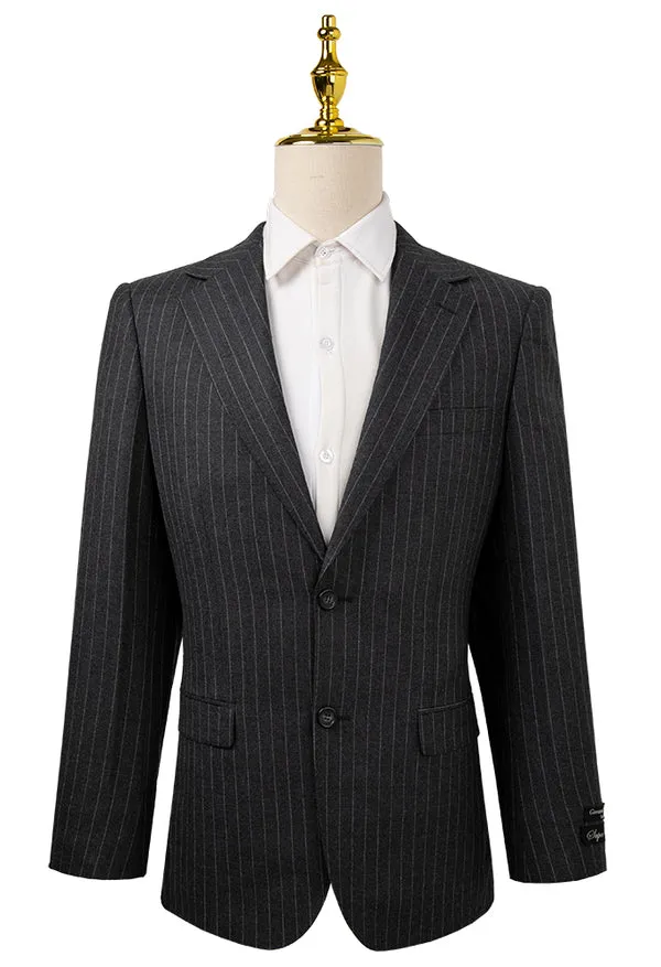 Bresciani Clothing 2 Piece Slim Fit Suit Set- Grey Chk GREY CHK