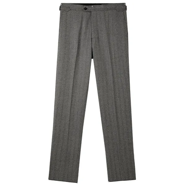 Bresciani Clothing Wool Adjustable Slacks- Grey GREY
