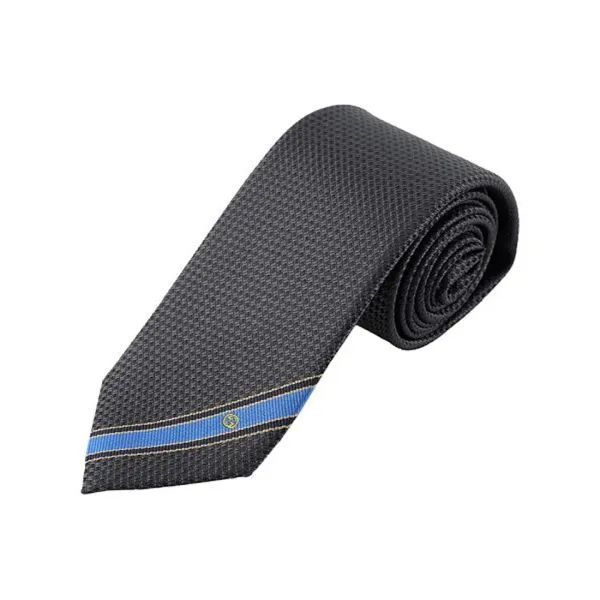 Designer Gucci Web Silk Jacquard Tie- Black BLACK