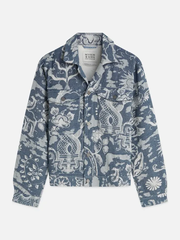 Scotch & Soda Scotch & Soda x Royal Delft Jacquard Trucker Jacket DENIM