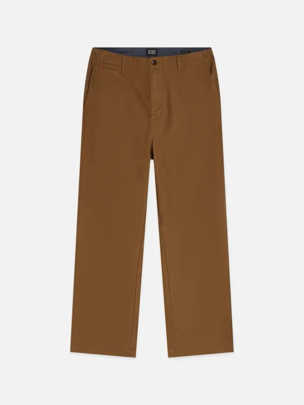 Scotch & Soda Pitch Peached Cotton-Blend Chino- Brown Rust BROWN RUST