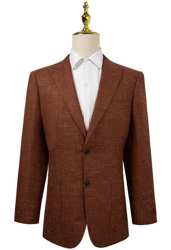 Bresciani Clothing Modern Fit Sport Jacket- Copper COPPER