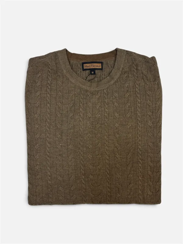 Lenor Romano Cable Sweater- Pecan PECAN