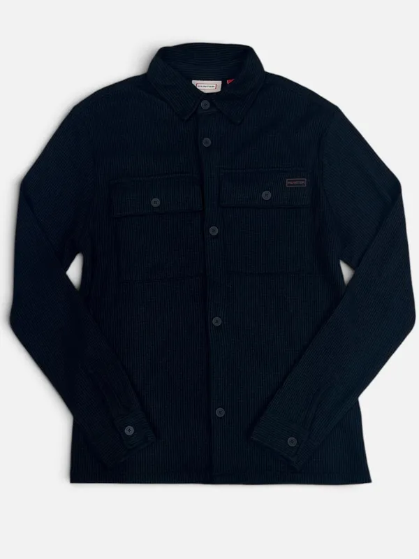 Hunter Waffle Knit Long Sleeve- Black BLACK