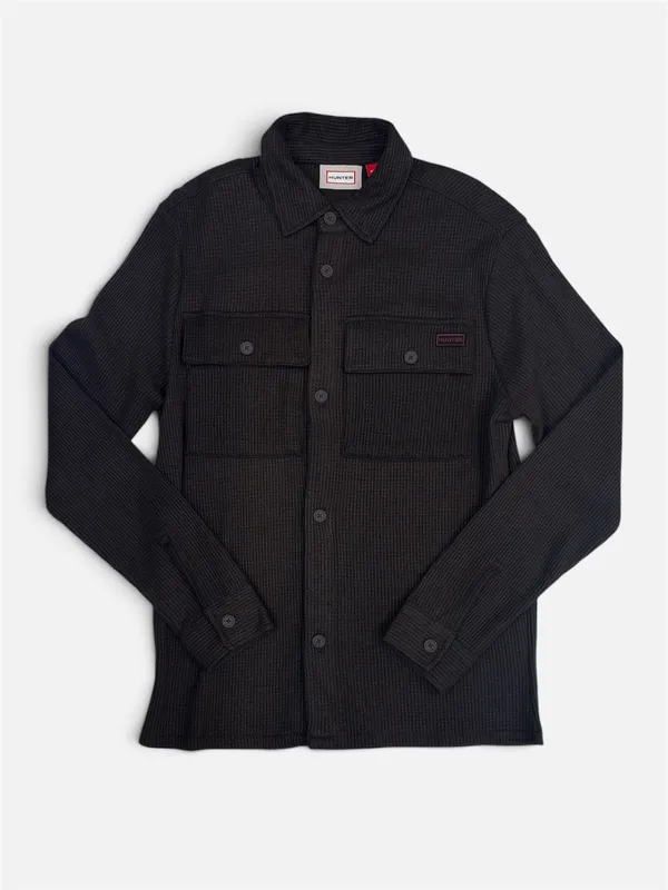 Hunter Waffle Knit Long Sleeve- Brown BROWN