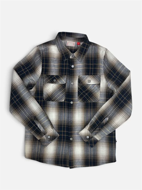 Hunter Plaid Snap Long Sleeve- Blk/Brown BLK/BRWN
