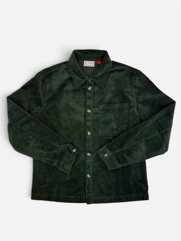 Hunter Ribbed Button Up- Hunter Green HUNTER GREEN